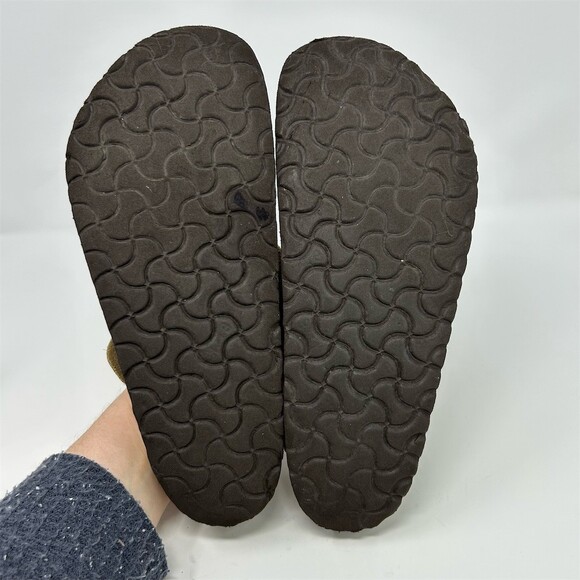 Birkenstock Boston Clog Beige Tan Leather Slip-On Soft Footbed EU 41 Comfort - Picture 11 of 13